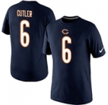 Nike Chicago Bears Jay Cutler Name & Number T-Shirt Blue