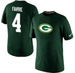 Nike Green Bay Packers #4 Brett Favre Name & Number T-Shirt - Green