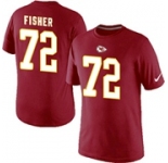Nike Kansas City Chiefs 72 Eric Fisher Pride Name & Number T-Shirt Red
