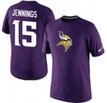 Nike Minnesota Vikings 15 Greg Jennings Name & Number T-Shirt Purple