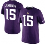 Nike Minnesota Vikings 15 Greg Jennings Pride Name & Number T-Shirt Purple