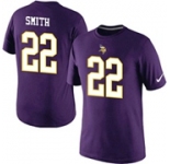 Nike Minnesota Vikings 22 Harrison Smith Pride Name & Number T-Shirt Purple