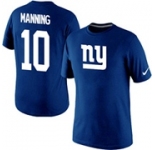Nike New York Giants Eli Manning Name & Number T-Shirt Blue