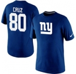 Nike New York Giants Victor Cruz Name & Number T-Shirt Blue