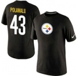 Nike Pittsburgh Steelers Troy Polamalu Name & Number T-Shirt Black