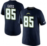 Nike San Diego Chargers 85 Gates Pride Name & Number T-Shirt D.Blue