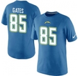 Nike San Diego Chargers 85 Gates Pride Name & Number T-Shirt L.Blue