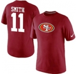Nike San Francisco 49ers 11 SMITH Name & Number T-Shirt Red