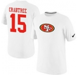 Nike San Francisco 49ers 15 CRABTREE Name & Number T-Shirt White
