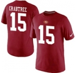 Nike San Francisco 49ers 15 CRABTREE Pride Name & Number T-Shirt Red