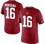 Nike San Francisco 49ers 16 Montana Pride Name & Number T-Shirt Red