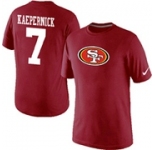 Nike San Francisco 49ers 7 Kaepernick Name & Number T-Shirt Red