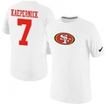 Nike San Francisco 49ers 7 Kaepernick Name & Number T-Shirt White