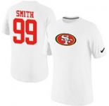 Nike San Francisco 49ers 99 SMITH Name & Number T-Shirt White