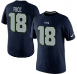 Nike Seattle Seahawks 18 Sidney Rice Pride Name & Number T-Shirt Blue