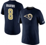 Nike St. Louis Rams Sam Bradford Name & Number T-Shirt Blue