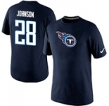 Nike Tennessee Titans Chris Johnson Name & Number T-Shirt D.BLue