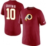 Nike Washington Redskins Robert Griffin III Name & Number T-Shirt Red