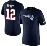 Tom Brady New England Patriots Nike Player Name & Number T-Shirt Blue