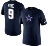 Tony Romo Dallas Cowboys Nike Name & Number T-Shirt Navy Blue