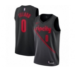 Women's Nike Portland Trail Blazers #0 Damian Lillard Swingman Black NBA Jersey - 2018-19 City Edition