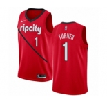 Women's Nike Portland Trail Blazers #1 Evan Turner Red Swingman Jersey - Earned Edition