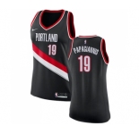 Women's Nike Portland Trail Blazers #19 Georgios Papagiannis Swingman Black NBA Jersey - Icon Edition