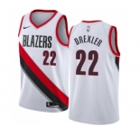 Women's Nike Portland Trail Blazers #22 Clyde Drexler Authentic White Home NBA Jersey - Association Edition