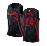 Women's Nike Portland Trail Blazers #24 Anfernee Simons Swingman Black NBA Jersey - City Edition