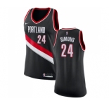Women's Nike Portland Trail Blazers #24 Anfernee Simons Swingman Black NBA Jersey - Icon Edition