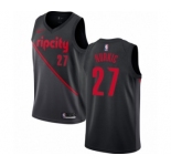 Women's Nike Portland Trail Blazers #27 Jusuf Nurkic Swingman Black NBA Jersey - 2018-19 City Edition