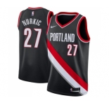Women's Nike Portland Trail Blazers #27 Jusuf Nurkic Swingman Black Road NBA Jersey - Icon Edition