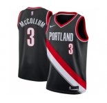 Women's Nike Portland Trail Blazers #3 C.J. McCollum Swingman Black Road NBA Jersey - Icon Edition
