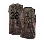 Women's Nike Portland Trail Blazers #32 Bill Walton Swingman Camo Realtree Collection NBA Jersey