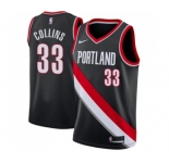Women's Nike Portland Trail Blazers #33 Zach Collins Swingman Black Road NBA Jersey - Icon Edition