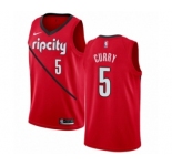 Women's Nike Portland Trail Blazers #5 Seth Curry Red Swingman Jersey - Earned Edition