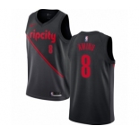 Women's Nike Portland Trail Blazers #8 Al-Farouq Aminu Swingman Black NBA Jersey - 2018-19 City Edition