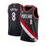 Women's Nike Portland Trail Blazers #8 Al-Farouq Aminu Swingman Black Road NBA Jersey - Icon Edition