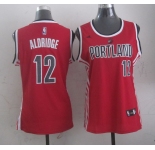 women nba portland trailblazers #12 aldridge red
