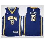 Youth Indiana Pacers #13 Paul George Navy Blue Stitched NBA Jersey