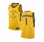 Youth Nike Indiana Pacers #1 Lance Stephenson Authentic Gold NBA Jersey Statement Edition