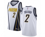 Youth Nike Indiana Pacers #2 Darren Collison White Swingman Jersey - Earned Edition