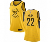 Youth Nike Indiana Pacers #22 T. J. Leaf Authentic Gold NBA Jersey Statement Edition