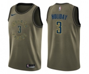 Youth Nike Indiana Pacers #3 Aaron Holiday Swingman Green Salute to Service NBA Jersey