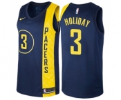 Youth Nike Indiana Pacers #3 Aaron Holiday Swingman Navy Blue NBA Jersey - City Edition