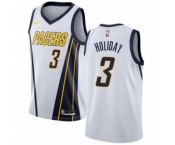 Youth Nike Indiana Pacers #3 Aaron Holiday White Swingman Jersey - Earned Edition
