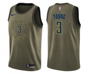 Youth Nike Indiana Pacers #3 Joe Young Swingman Green Salute to Service NBA Jersey