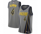 Youth Nike Indiana Pacers #4 Victor Oladipo Swingman Gray NBA Jersey - City Edition