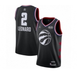 Youth Jordan Toronto Raptors #2 Kawhi Leonard Swingman Black 2019 All-Star Game Basketball Jersey