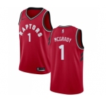 Youth Nike Toronto Raptors #1 Tracy Mcgrady Swingman Red Road NBA Jersey - Icon Edition